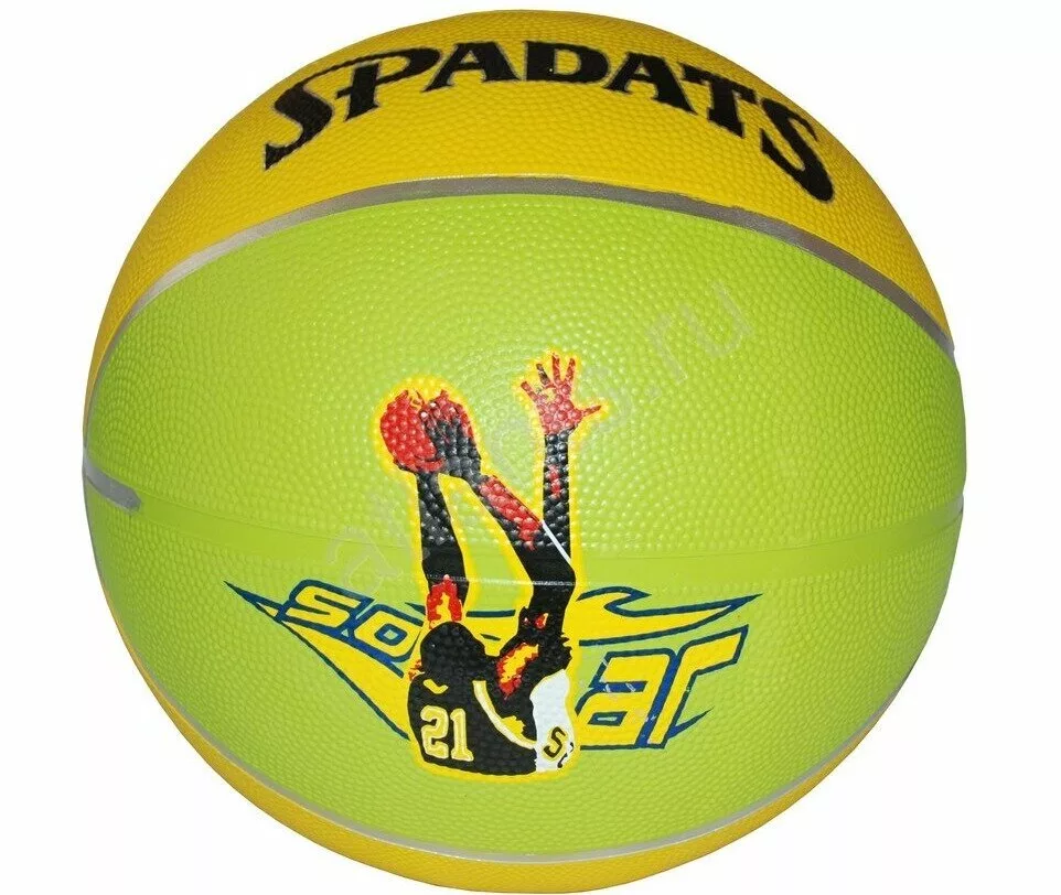 Фото Мяч баскетбольный Spadats SP-405CD № 7 резина диз., серебряные полоски со склада магазина СпортСЕ