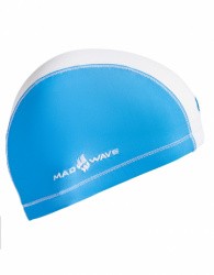 Шапочка для плавания Mad Wave Duotone azure/white