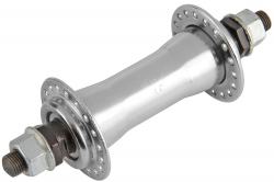 Втулка передняя KT-122F 28H гайки стальная, хромированная