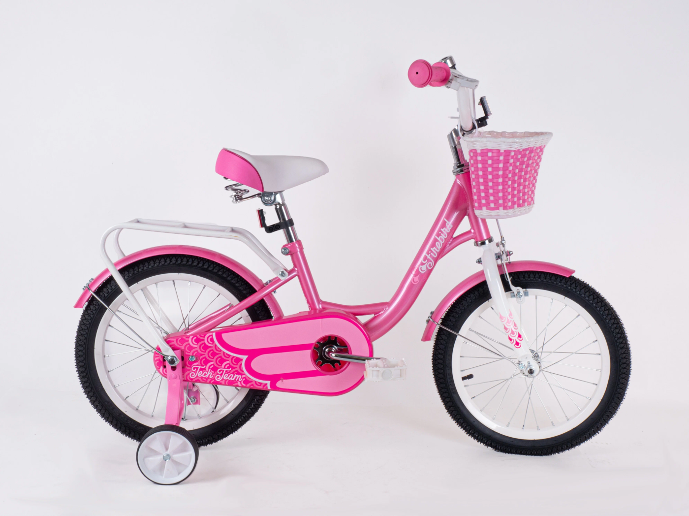 Фото Велосипед TechTeam Firebird 20" (2023) бело-розовый (сталь) со склада магазина СпортСЕ