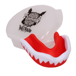 Капа Flamma Inferno red white с футляром EVA взрослый (11+) красный/белый MGF-015RW