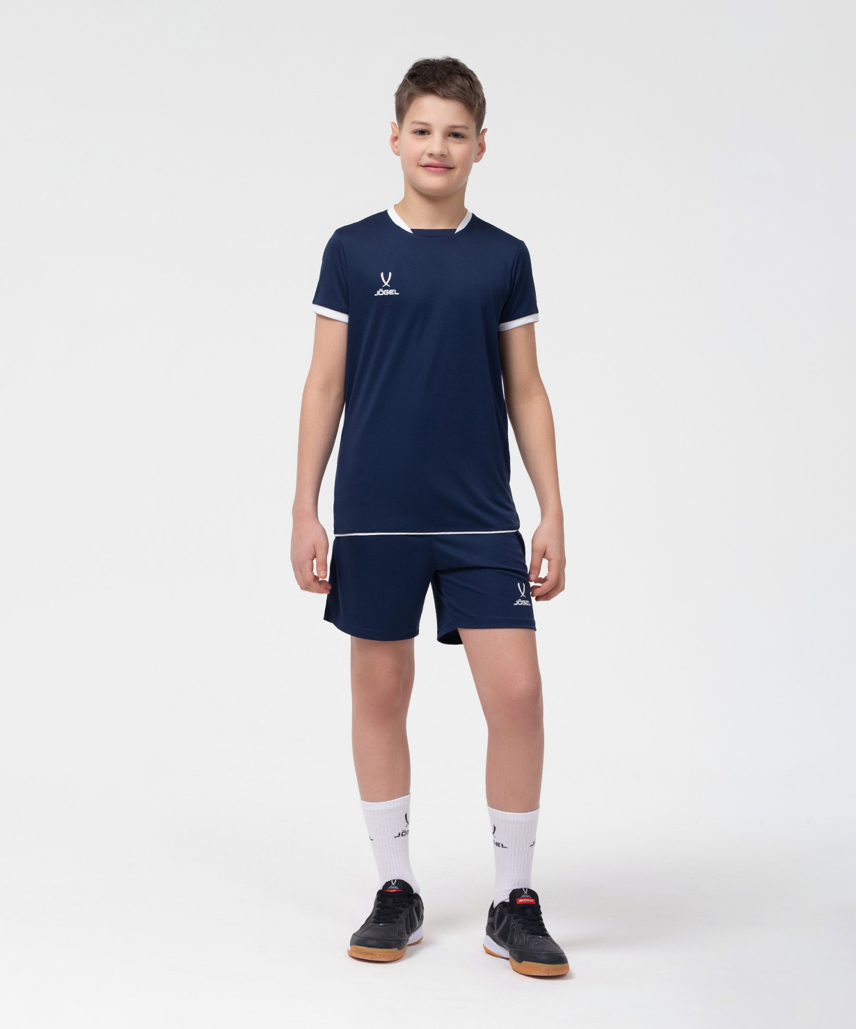  Футболка волейбольная JOGEL CAMP, темно-синий, детский по низким ценам в Томске и Северске