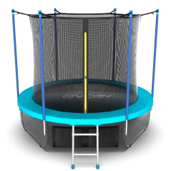 EVO JUMP Internal 12ft (Wave). Батут с внутренней сеткой и лестницей, диаметр 12ft (морская волна) + нижняя сеть EVO JUMP Internal 12ft (Wave). Батут с внутренней сеткой и лестницей, диаметр 12ft (морская волна) + нижняя сеть