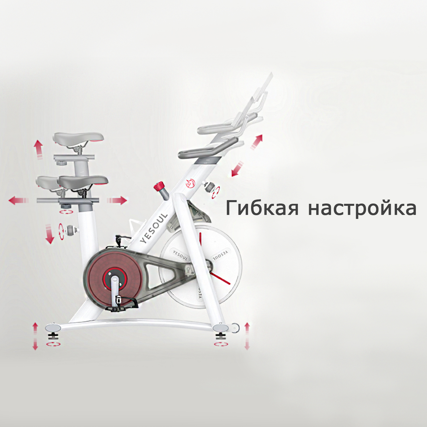  Велотренажер Yesoul Smart M1 WHITE с нагрудным пульсометром M1WHITEV206 по низким ценам в Томске и Северске