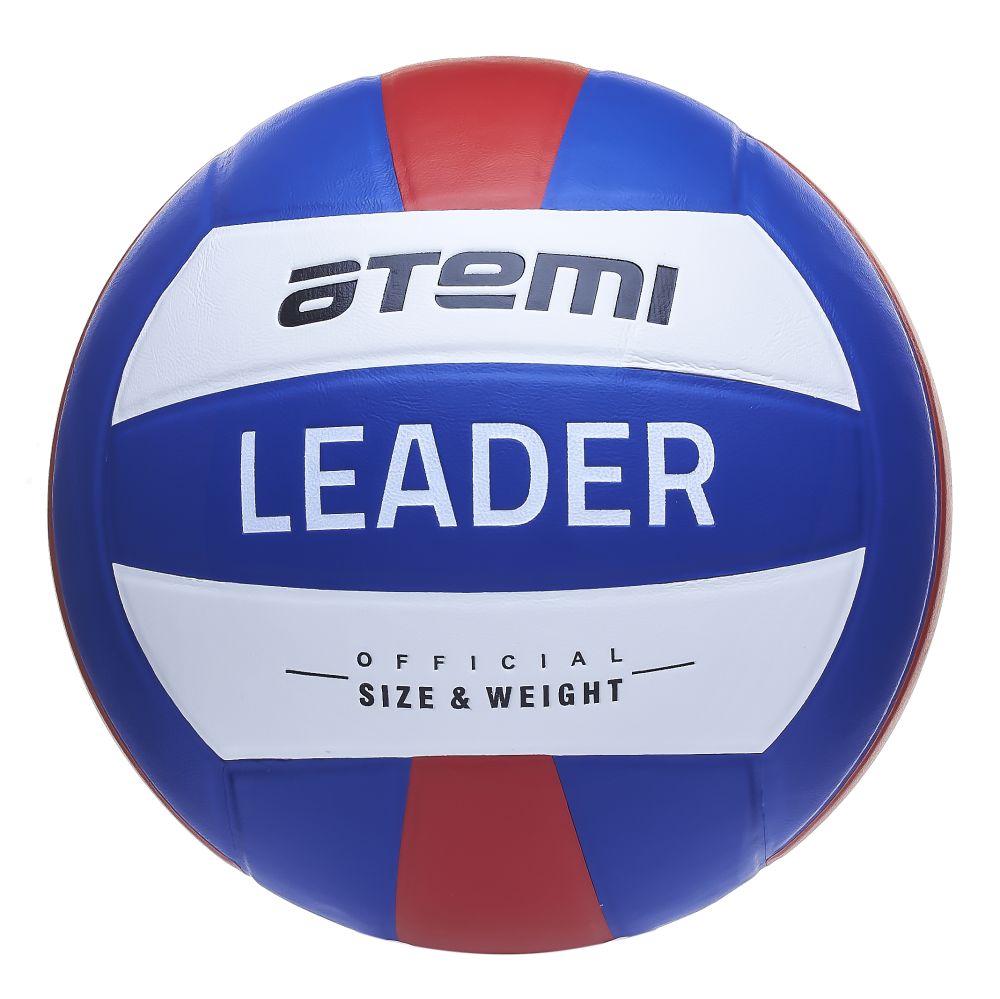 Фото Мяч волейбольный Atemi Leader PVC ламинированный сине/бел/крас со склада магазина СпортСЕ