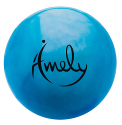 Мяч для художественной гимнастики 15 см Amely AGB-301 синий/белый УТ-00019932
