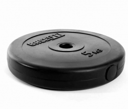 Диск d 26 BaseFit/StarFit BB-203 черный пластиковый 5кг