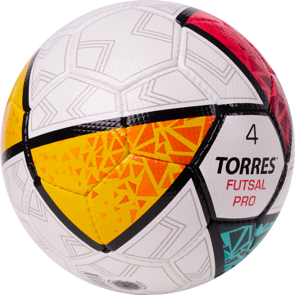  Мяч футзальный Torres Futsal Pro №4 32 п. EPU-Microf, 4 подкл сл, руч. сшив. бело-мультик FS323794 по низким ценам в Томске и Северске