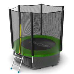 EVO JUMP External 6ft (Green) + Lower net. Батут с внешней сеткой и лестницей, диаметр 6ft (зеленый) + нижняя сеть EVO JUMP External 6ft (Green) + Lower net. Батут с внешней сеткой и лестницей, диаметр 6ft (зеленый) + нижняя сеть