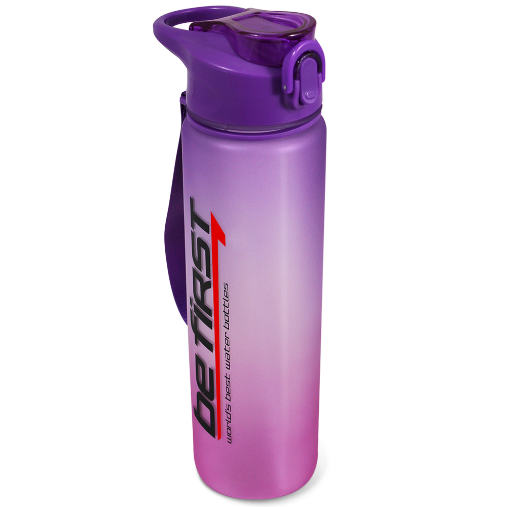  Бутылка для воды Be First 900 мл ТРИТАН фиолетовая матовая по низким ценам в Томске и Северске