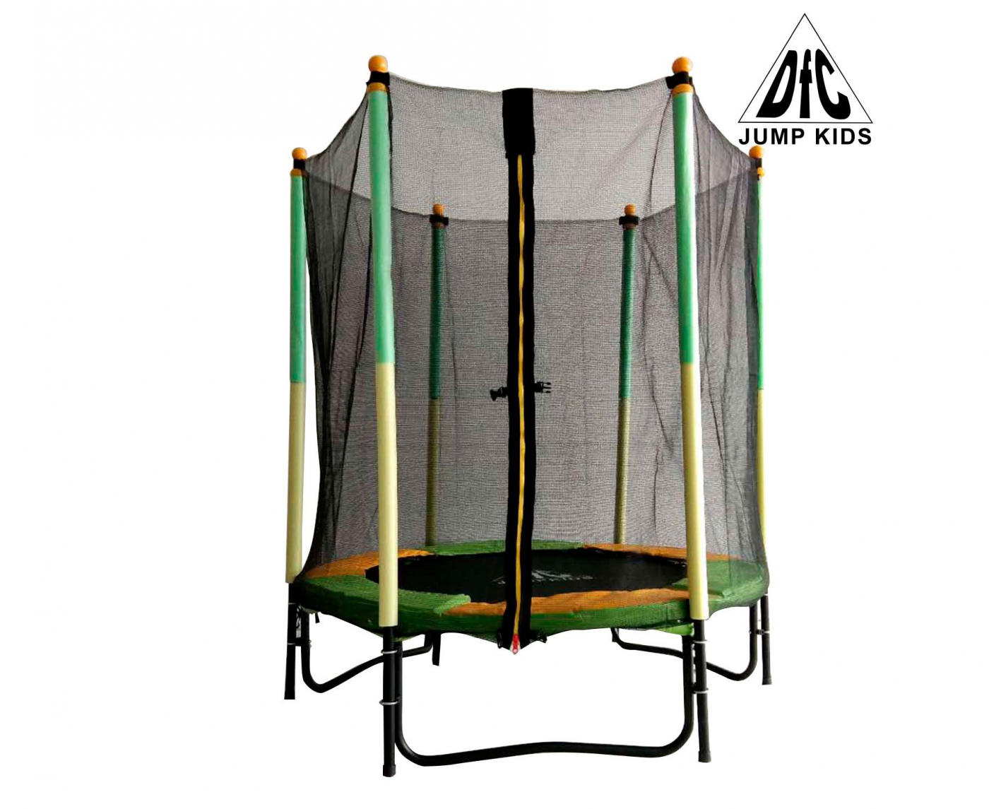  Батут DFC JUMP KIDS 55" зел/желт, сетка (137см) 55INCH-JD-GY по низким ценам в Томске и Северске