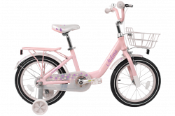 Велосипед TechTeam Milena 16" светло-розовый (алюмин) корзина