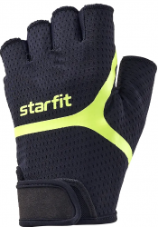 Перчатки StarFit WG-103 черный/ярко-зеленый УТ-00020814