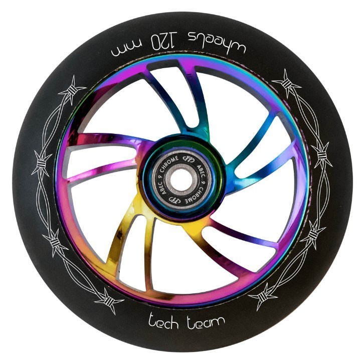  Колесо для самоката TechTeam 120 мм Big Brock e-plated Neo Chrome по низким ценам в Томске и Северске
