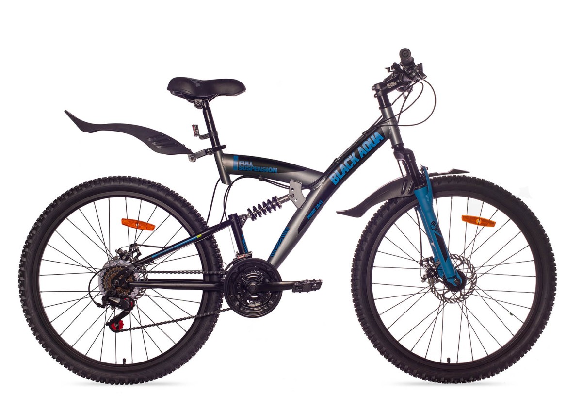Велосипед Black Aqua Mount 1641 D 26" (РФ) серый-синий GL-309DTR Велосипед Black Aqua Mount 1641 D 26" (РФ) серый-синий GL-309DTR по низким ценам в Томске и Северске