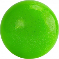 Мяч для художественной гимнастики 15 см AGP-15-05 ПВХ зеленый с блестками