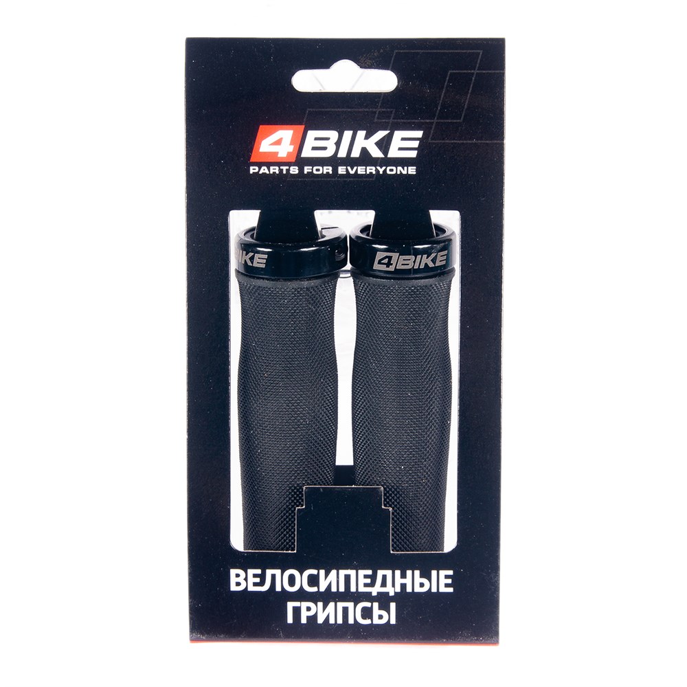  Грипсы 4BIKE 130мм с закрытым торцом  с одним алюминиевым локрингом двухкомпонентные по низким ценам в Томске и Северске