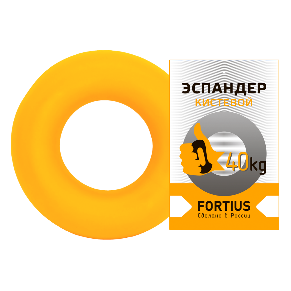  Эспандер кистевой 40кг Fortius желтый по низким ценам в Томске и Северске