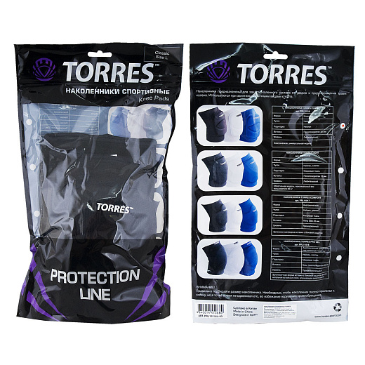  Наколенники спорт. Torres Comfort черн. нейлон, ЭВА по низким ценам в Томске и Северске
