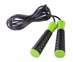 Скакалка 3.05 м StarFit RP-103 ПВХ с нескользящей ручкой черный/зеленый УТ-00007302 Скакалка 3.05 м StarFit RP-103 ПВХ с нескользящей ручкой черный/зеленый УТ-00007302