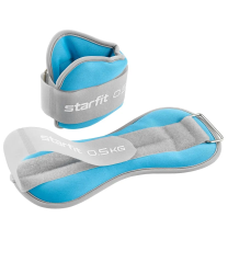 Утяжелители 0.5 кг х 2 шт StarFit WT-502 голубой ЦБ-00001526