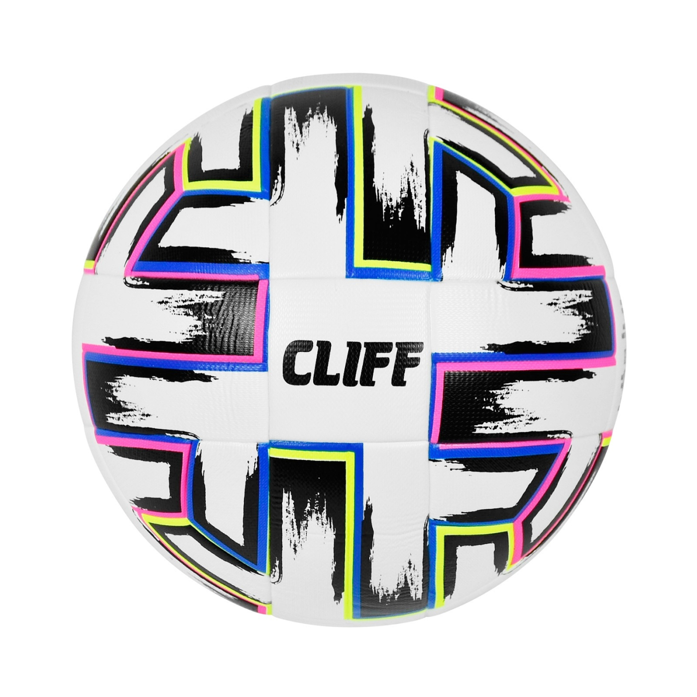  Мяч футбольный Cliff FU1549 (8600) №5 PU клееный бело-розово-зеленый по низким ценам в Томске и Северске