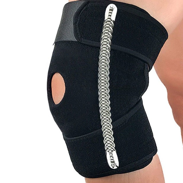  Суппорт колена неопрен C33332 на липучках с гибкими металл черный по низким ценам в Томске и Северске