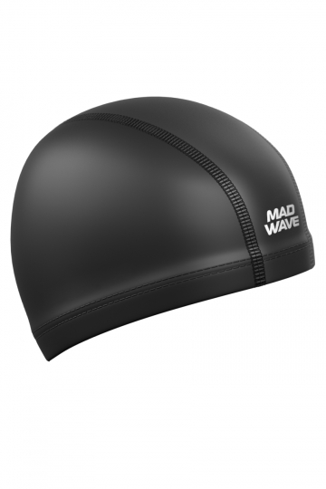 Шапочка для плавания Mad Wave PUT Coated black Шапочка для плавания Mad Wave PUT Coated black по низким ценам в Томске и Северске