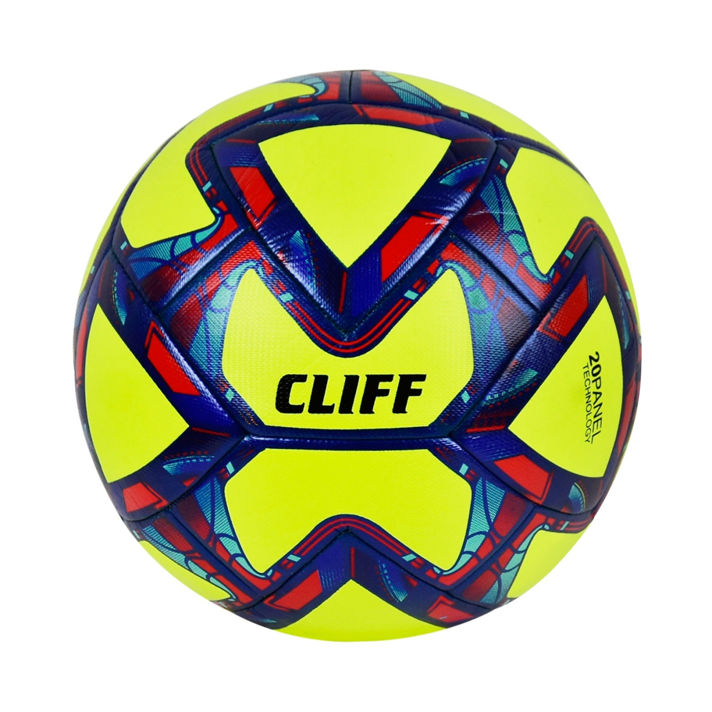  Мяч футбольный Cliff #10 №5 PU Hibrid Microfiber желто-синий по низким ценам в Томске и Северске