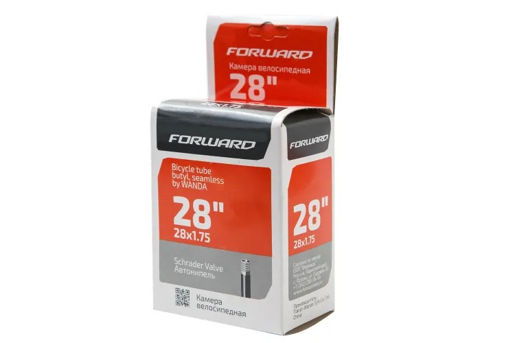  Камера 28" * 1.75/1.95 Wanda TU282 Бутил Schrader (AV) черный по низким ценам в Томске и Северске