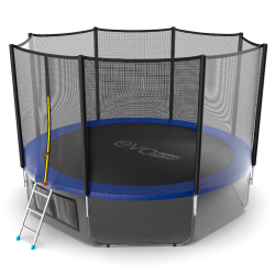 EVO JUMP External 12ft (Blue) + Lower net. Батут с внешней сеткой и лестницей, диаметр 12ft (синий) + нижняя сеть EVO JUMP External 12ft (Blue) + Lower net. Батут с внешней сеткой и лестницей, диаметр 12ft (синий) + нижняя сеть