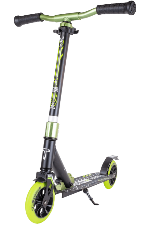  Самокат TechTeam Jogger 145 (2022) black/green по низким ценам в Томске и Северске