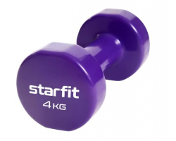 Гантели виниловые 4 кг StarFit Core DB-101 фиолетовый (пара) УТ-00020386