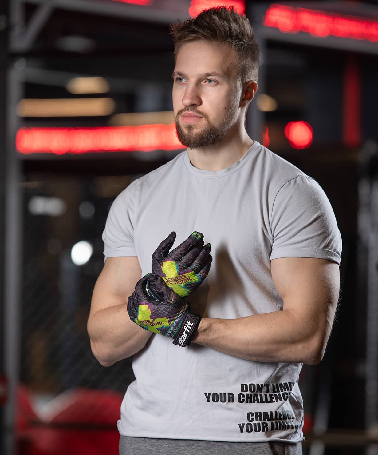  Перчатки StarFit WG-104 с пальцами черный/мультицвет УТ-00020816 по низким ценам в Томске и Северске