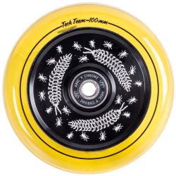 Колесо для самоката TechTeam X-Treme 100*24мм Hollow core yellow transparent