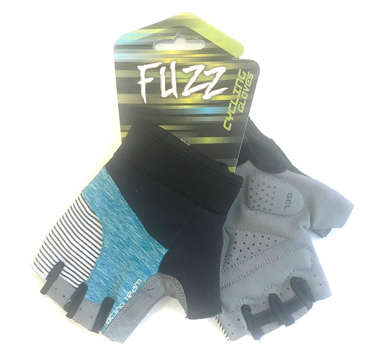  Перчатки Fuzz лайкра Racing Team D-Grip Gel р.М черно-голубые по низким ценам в Томске и Северске