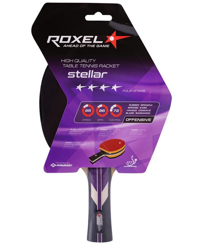  Ракетка для настольного тенниса Roxel 4* Stellar коническая по низким ценам в Томске и Северске