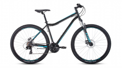 Велосипед Forward Sporting 29 2.2 disc (2021) черный/бирюзовый RBKW1M19G016 Велосипед Forward Sporting 29 2.2 disc (2021) черный/бирюзовый RBKW1M19G016