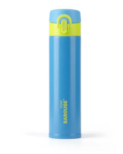  Термобутылка Barouge BT-155 350 мл Travel Bottle нержавеющая сталь голубой/лайм по низким ценам в Томске и Северске