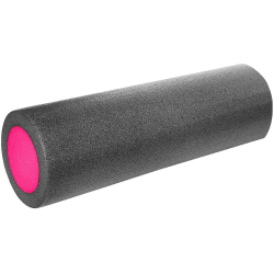 Ролик для йоги 45х15 см PEF45-6 полнотелый черно/розовый (B34494) 10019416