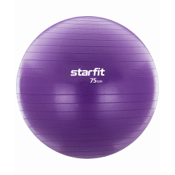 Фитбол 75см StarFit GB-106 1200 гр с ручным насосом антивзрыв фиолетовый 16546 Фитбол 75см StarFit GB-106 1200 гр с ручным насосом антивзрыв фиолетовый 16546