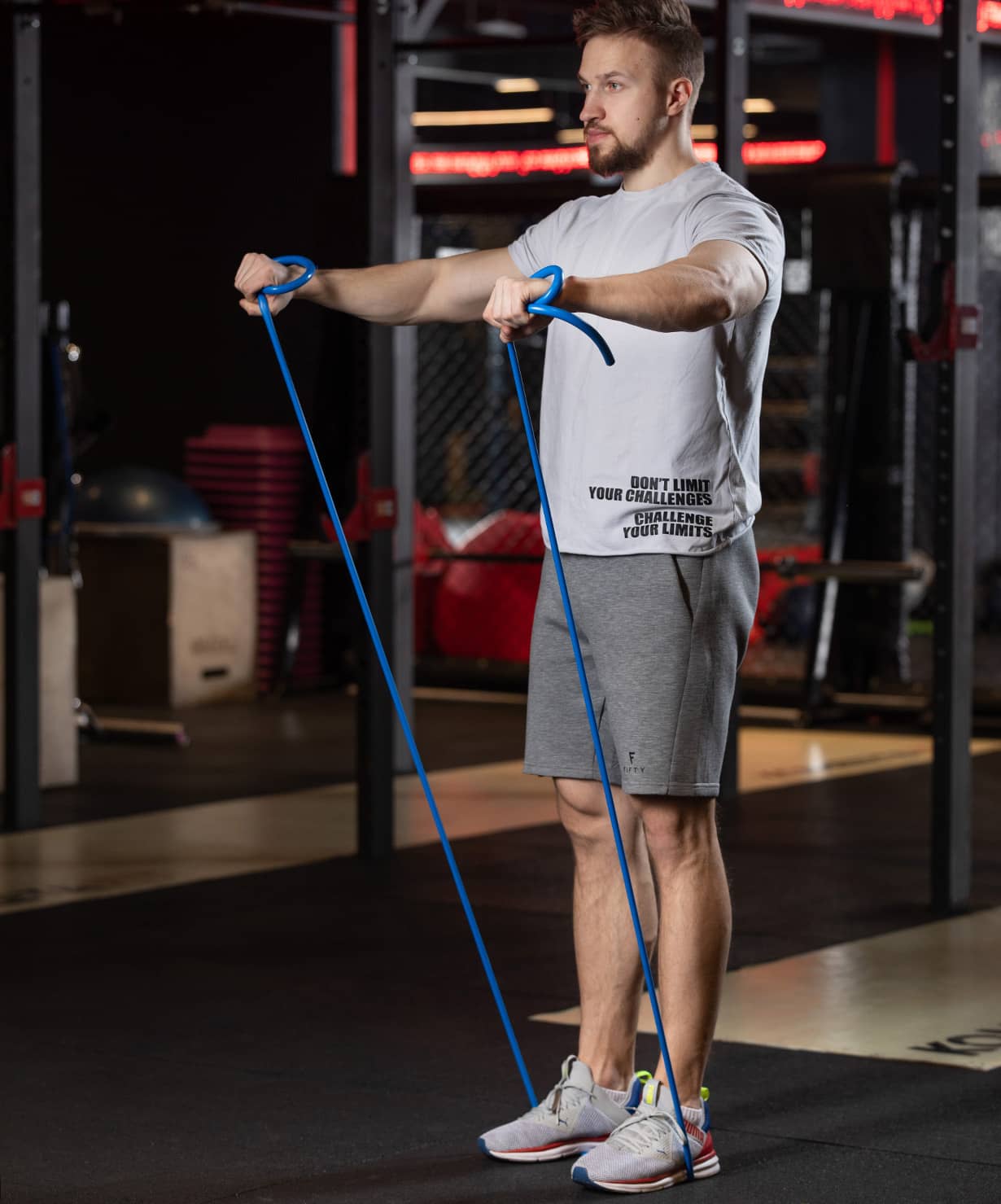  Эспандер силовой BaseFit ES-609 9-11 кг TPR 13 х 9 х 3000 мм синий по низким ценам в Томске и Северске