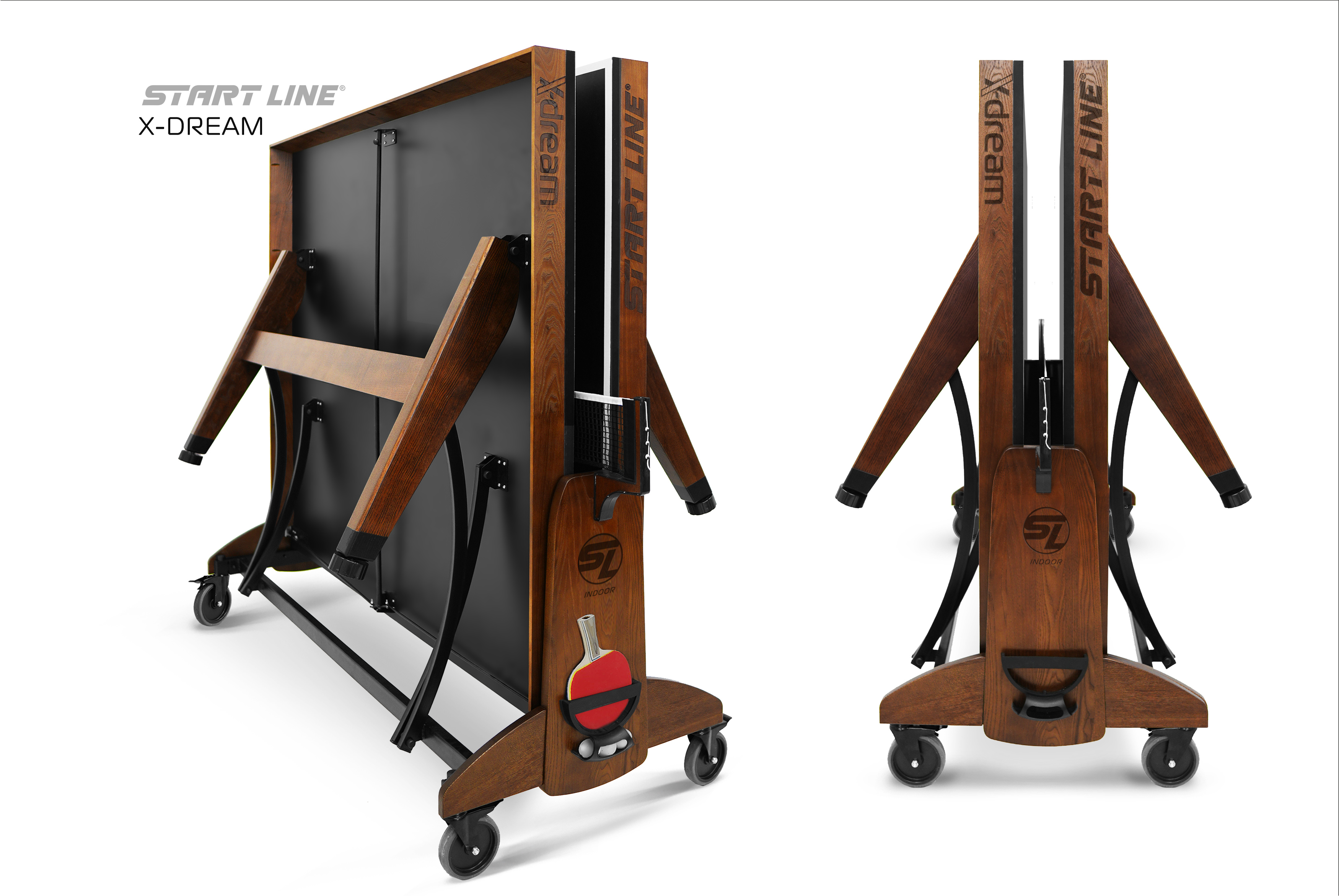  Стол теннисный X-dream Start Line (Дуб натуральный(natur-wood), ЛДСП Графит) по низким ценам в Томске и Северске
