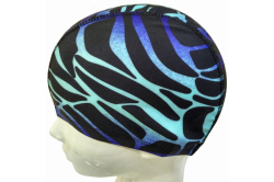 Шапочка для плавания C33689 полиэстер взрослая сине/голубая