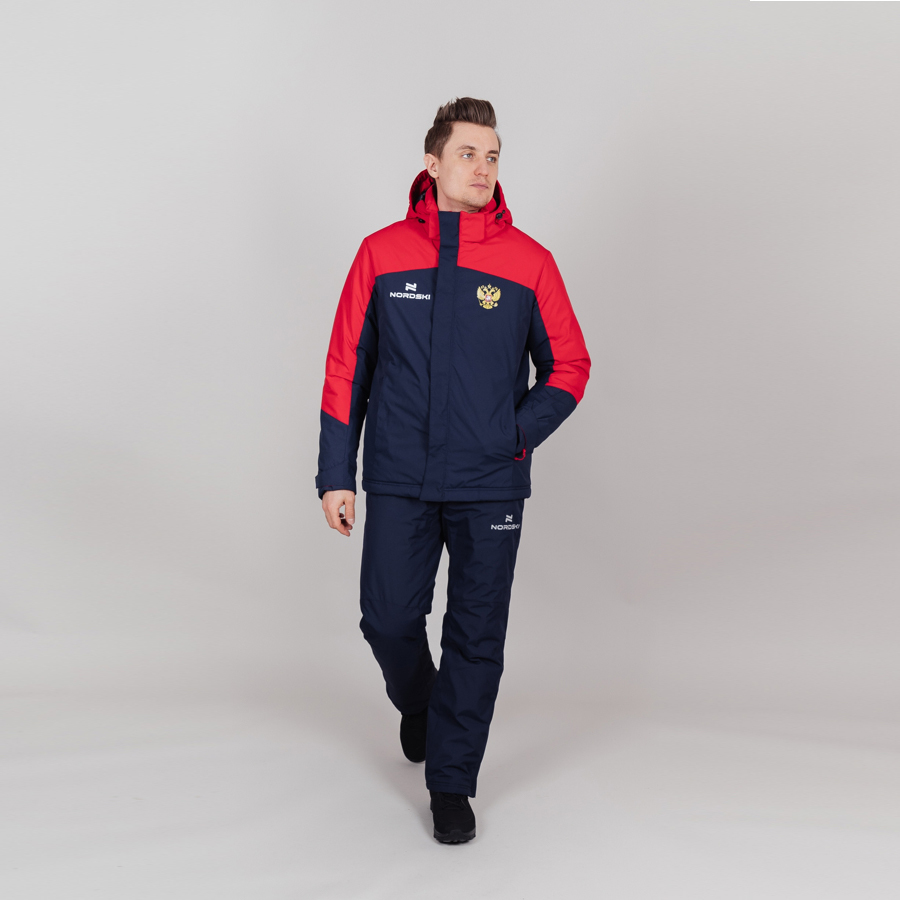 Куртка утепленная Nordski Mount Dark Blue/Red NSM434710 Фото Куртка утепленная Nordski Mount Dark Blue/Red NSM434710 со склада магазина СпортСЕ