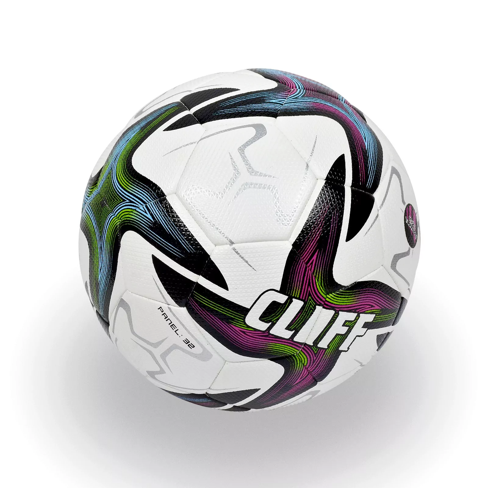 Фото Мяч футбольный Cliff №5 PU Hibrid бело-розово-синий 3256 со склада магазина СпортСЕ