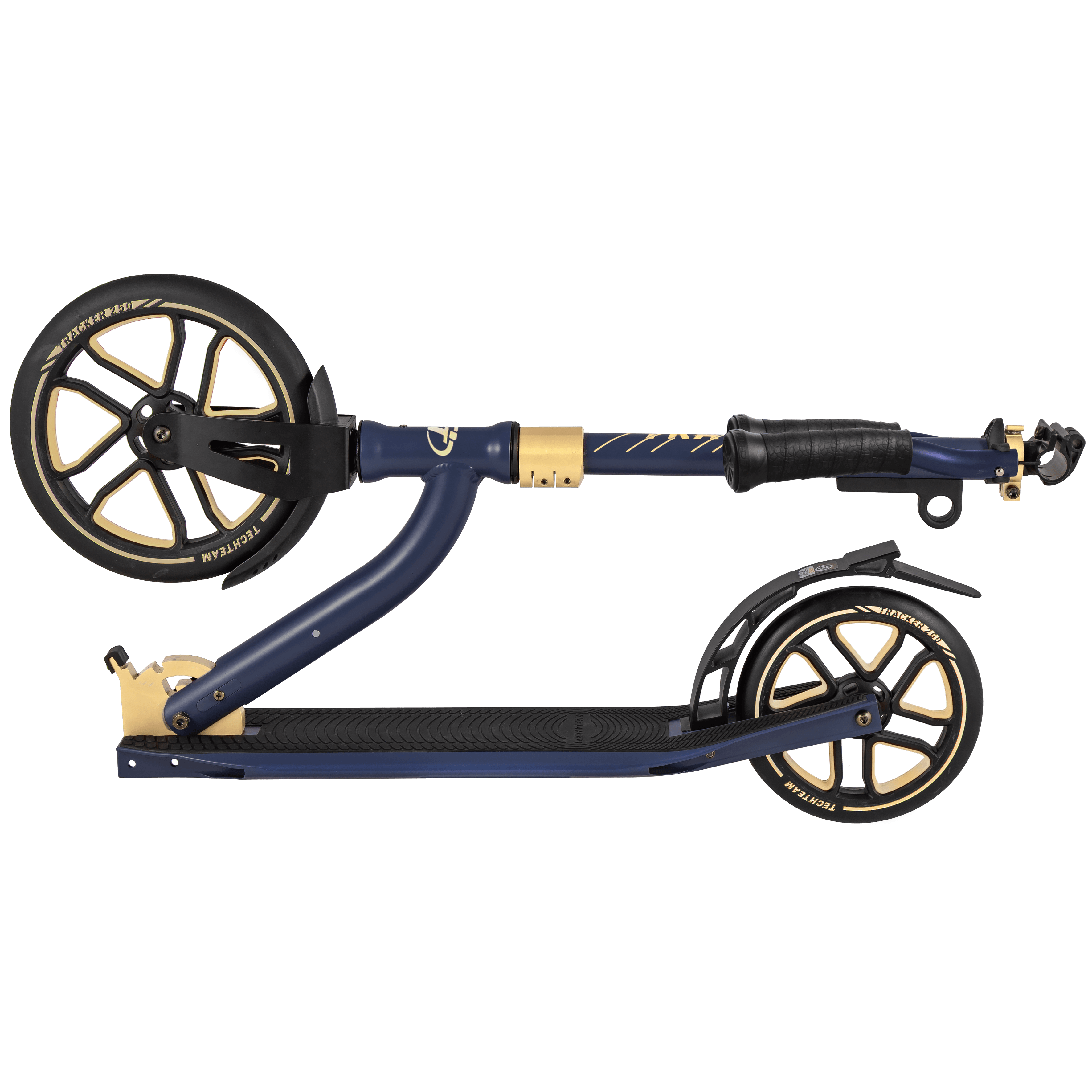  Самокат TechTeam Tracker 250 (2020) blue/gold по низким ценам в Томске и Северске