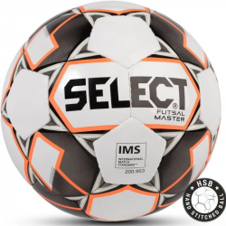 Мяч футзальный Select Futsal Master №4 бел-оранж-черн 852508.061