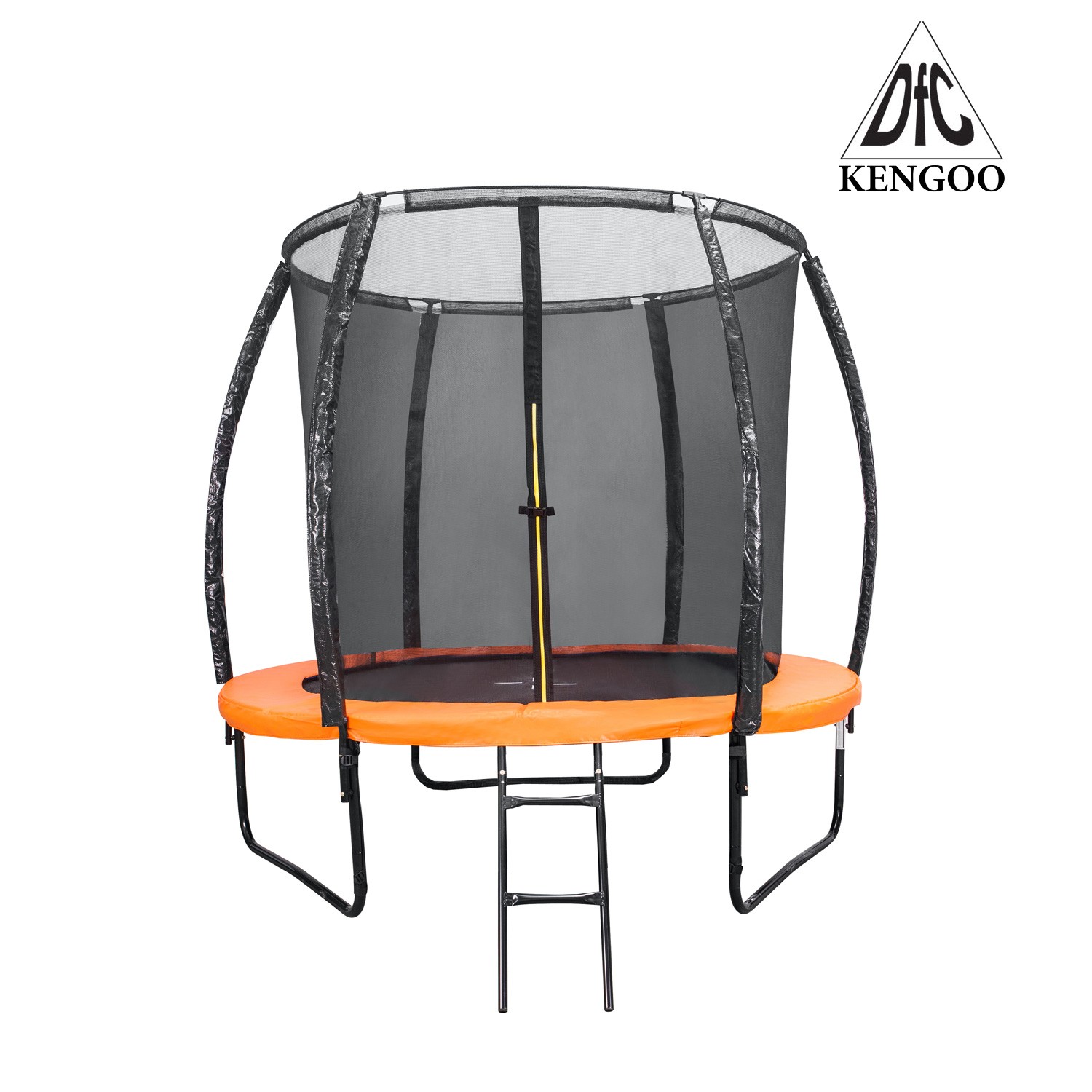  Батут DFC KENGOO II 8ft внутр.сетка, лестница, оранж/черн (244см) 8FT-BAS-BO по низким ценам в Томске и Северске