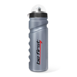 Бутылка для воды Be First 750 мл с крышкой серый 75-gray